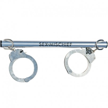 SEX & MISCHIEF BARRA RESTRINGIDORA CON ESPOSAS DE METAL