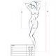 PASSION WOMAN BS025 BODYSTOCKING ESTILO VESTIDO NEGRO TALLA UNICA