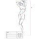 PASSION WOMAN BS039 BODYSTOCKING BLANCO TALLA UNICA
