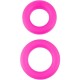 NEON SET ANILLOS SILICONA ROSA