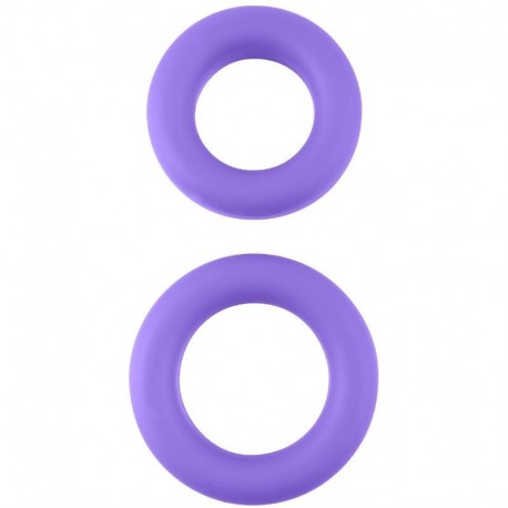 NEON SET ANILLOS SILICONA LILA