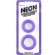 NEON SET ANILLOS SILICONA LILA