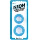NEON SET ANILLOS SILICONA AZUL