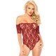 LEG AVENUE TEDDY BORDADO COLOR BURDEOS S/M