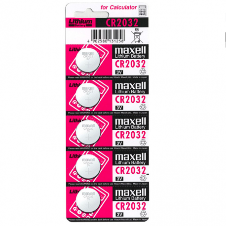 CR2032 3V  - 5 uds. · Pila Botón Litio · Maxell
