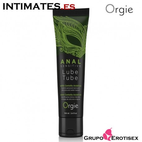 Lube Tube Anal Sensitive · Lubricante Híbrido · Orgie