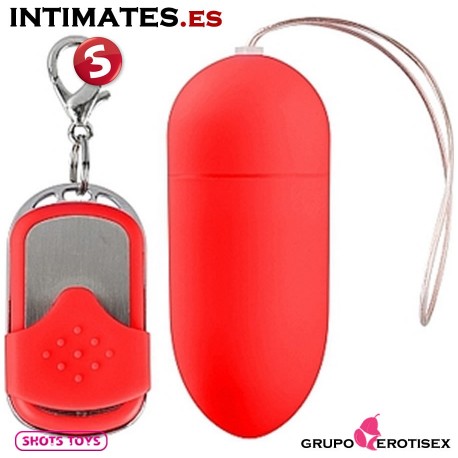 Huevo vibrador control remoto 10v grande - Rojo · Shots