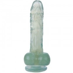 COCK DILDO REALISTICO TRANSPARENTE 21.6 CM