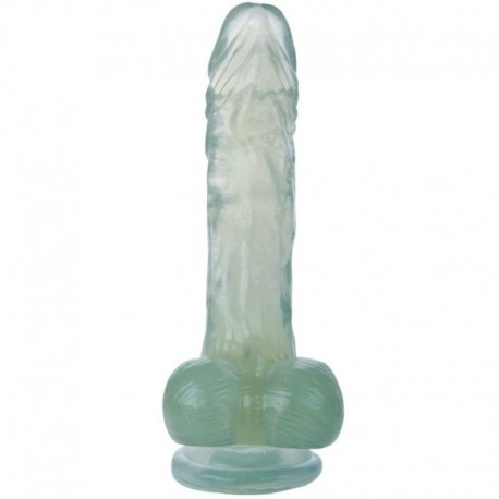 COCK DILDO REALISTICO TRANSPARENTE 21.6 CM
