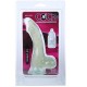 COCK DILDO REALISTICO TRANSPARENTE 21.6 CM