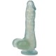 COCK DILDO REALISTICO TRANSPARENTE 21.6 CM