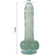COCK DILDO REALISTICO TRANSPARENTE 21.6 CM