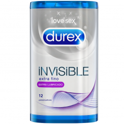 DUREX INVISIBLE EXTRA LUBRICADO 12 UDS