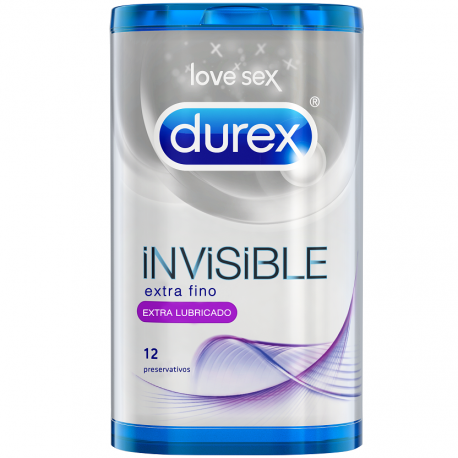 DUREX INVISIBLE EXTRA LUBRICADO 12 UDS