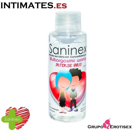 Multiorgasmic woman · Intense Plus 100ml · Saninex