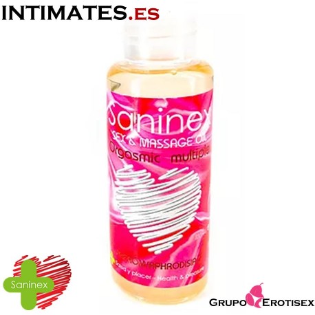 Orgasmic multiple · Sex & massage oil 100ml · Saninex