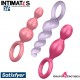 Booty Call · Set de 3 sensuales plugs tricolor · Satisfyer