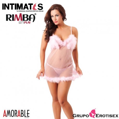 No. 1821 · Babydoll rosa con tanga · Rimba