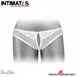 Sophie · Tanga blanco con perlas nacaradas · Fashion Secret