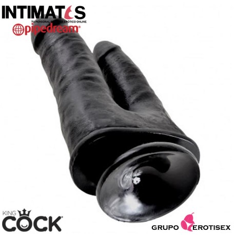 Double Penetrator 15 cm  - Black · King Cock