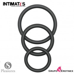 Trio Rings Black · Set de 3 anillos para el pene · Sinful Pleasures