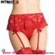 Tanga rojo con liguero de encaje · Queen Lingerie