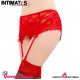 Tanga rojo con liguero de encaje · Queen Lingerie