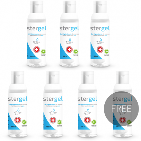STERGEL  HIDROALCOHOLICO DESINFECTANTE COVID-19 100ML 6 + 1 GRATIS