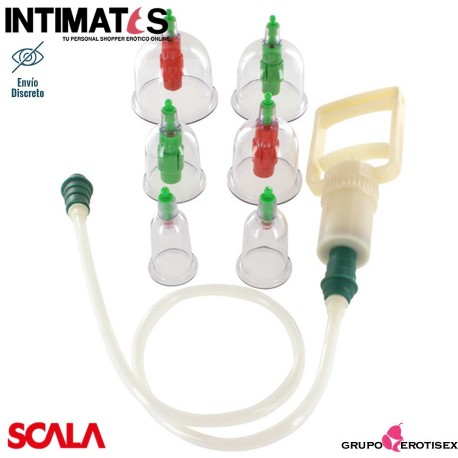 Cupping Vacuum Set · Juego de succionadores · Scala