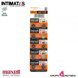Pilas alcalinas tipo botón LR1120 10u. · Maxell