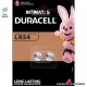Pilas alcalinas tipo botón LR54 · Duracell
