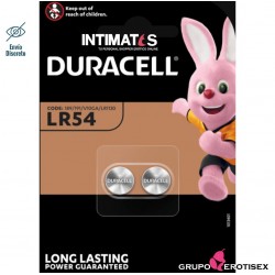 Pilas alcalinas tipo botón LR54 · Duracell