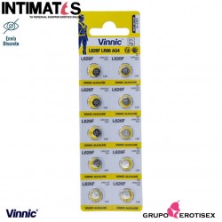 Pilas alcalinas tipo botón AG54 LR66 10u. · Vinnic
