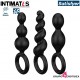 Booty Call · Set de 3 sensuales plugs negros · Satisfyer