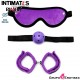 Soft Bondage · Antifaz + Bocado + Esposas color purpura · Rimba