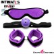 Soft Bondage · Antifaz + Bocado + Esposas color purpura · Rimba