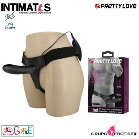 Myron · Strap-On vibrador y dildo hueco · Pretty Love