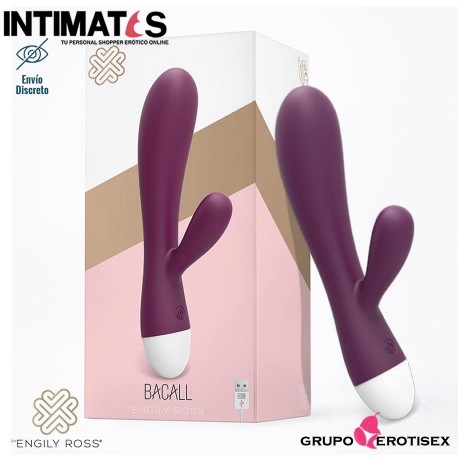 Bacall · Vibrador doble motor USB - Púrpura · Engily Ross