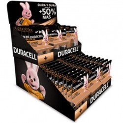 DURACELL PLUS EXPOSITOR CARTON C0N PILAS INCLUIDAS