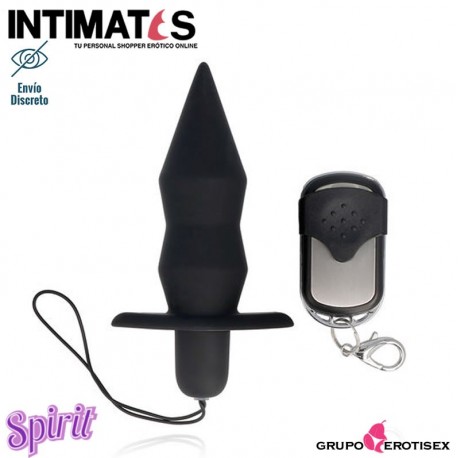 Plug anal con vibración y control remoto · Spirit