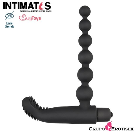 Beaded Buddy · Vibrador con cuentas anales - Negro  · EasyToys