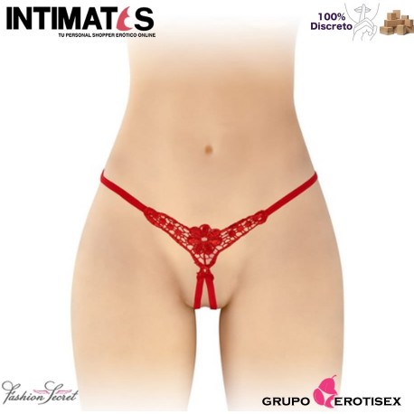 Daniela · Tanga rojo abierto · Fashion Secret
