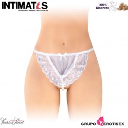 Katia · Tanga blanco con perlas nacaradas · Fashion Secret