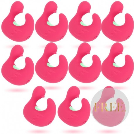 HAPPY LOKY DEDAL ESTIMULADOR DE SILICONA RECARGABLE DUCKYMANIA 10+1 GRATIS