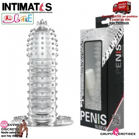 Penis Sleeve - Funda clara con puntos estimulantes · Baile