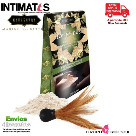 Honey Dust · Polvo corporal besable - Madreselva · Kamasutra
