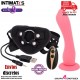 Arnés con dildo vibrador de 185mm · Seven Creations