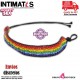 Pulsera Orgullo LGBT · Cinta negra con bolitas pequeñas · Diverty Sex