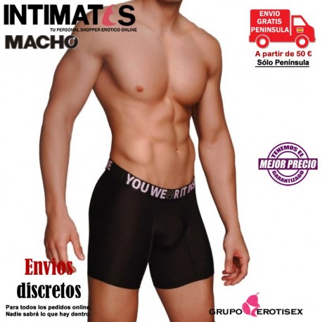 MS077 - Negro · Bóxer Deportivo Largo para hombre · Macho