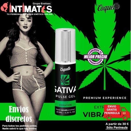 Sativa Pulse Gel 6ml · Vibrador liquido unisex · Coquette